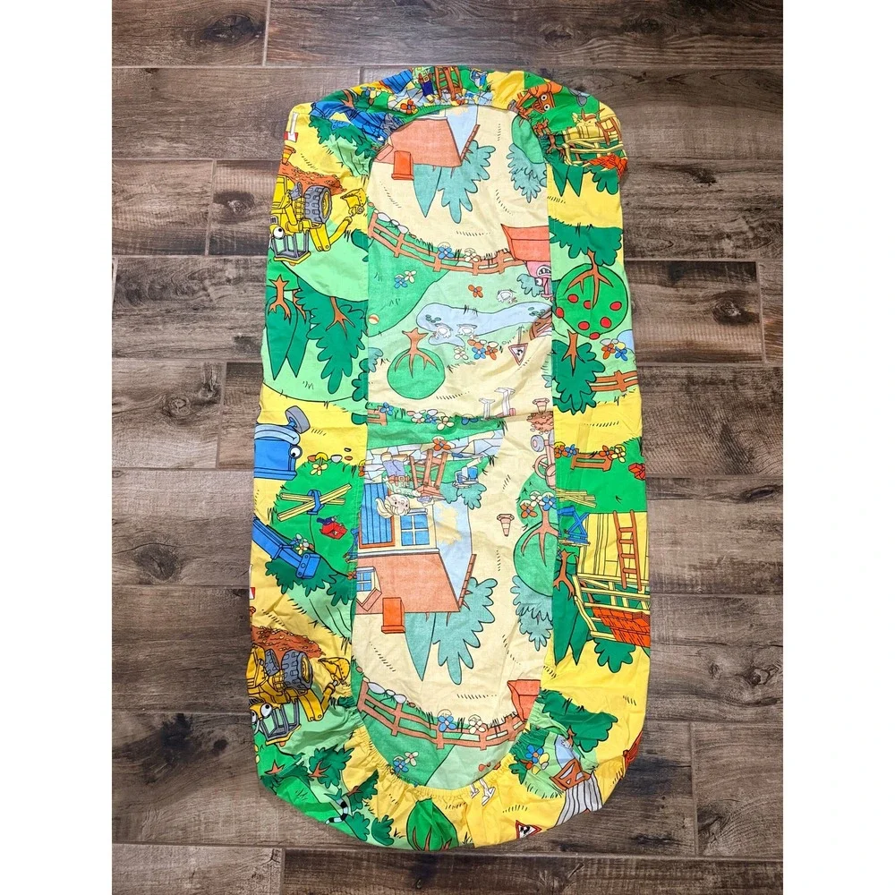 Vintage‎ 2003 Cranston Print Works Bob the Builder Fitted Sheet, 28